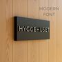 Personalised House Sign With Wood Effect Lettering, thumbnail 1 of 12