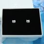 Cute Little Cat Head Stud Earrings, thumbnail 1 of 2