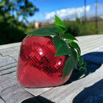 Mosaic Disco Ball Strawberry Ornament, 2 of 10