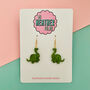 Dinosaur Glitter Earrings, thumbnail 1 of 2