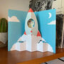 Handmade Pop Up 3D Rocket Greetings Card, thumbnail 1 of 4