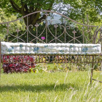 Heritage Bloom Reversible Garden Bench Cushion, 6 of 7