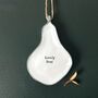 East Of India Porcelain Hanging Pear, thumbnail 1 of 2