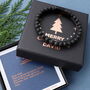 Personalised Christmas Lava Stone Bracelet For Men, thumbnail 6 of 10