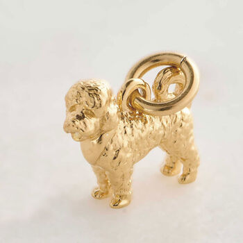 Cavapoo Solid 9ct Gold Dog Charm, 2 of 7