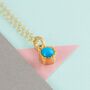 Turquoise Sterling Silver December Birthstone Stud Earrings, thumbnail 5 of 10