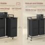 Rolling Laundry Hamper Cart With Shelves, thumbnail 2 of 7