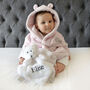 Personalised Pink Baby Gown And Teddy Comforter Set, thumbnail 1 of 12