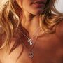 Peace Heart Sterling Silver / Gold Plated Birthstone Necklace, thumbnail 1 of 12