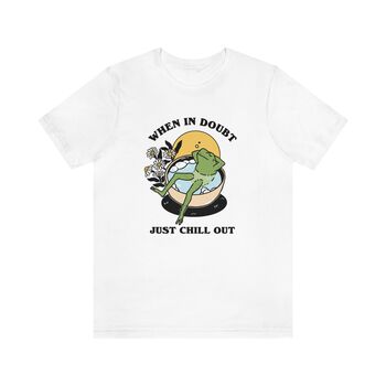 'When In Doubt' Chill Retro Cottagecore Frog Shirt, 4 of 8
