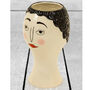 Ceramic Doodle Woman's Face Vase, thumbnail 4 of 4