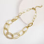 Multi Ring Linked Oval Hoop Necklace, thumbnail 2 of 3