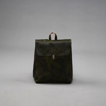 Worn Look Leather Backpack For Ladies, 7 of 12