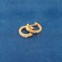 Gold Cz Huggie Hoop Earrings, thumbnail 3 of 7