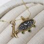 Gold Plated Sterling Silver Hieroglyphics Necklace, thumbnail 6 of 10