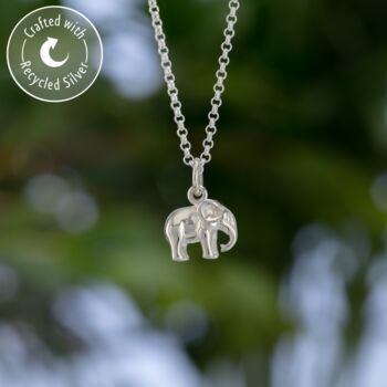 Children's Sterling Silver Elephant Necklace, 2 of 6