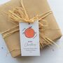 10 Personalised Christmas Satsuma Christmas Gift Tags, thumbnail 3 of 4