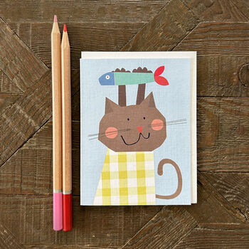 Mini Cat And Fish Card, 3 of 5