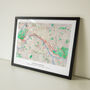 Personalised Watercolour Route Map Art For Any Run, thumbnail 3 of 7