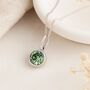 Personalised August Birthstone Necklace In Sterling Silver, thumbnail 2 of 10