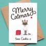 Personalised Cat Portrait Christmas Card, thumbnail 2 of 5