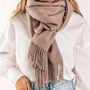 Personalised Smoke Rose Pure Cashmere Blanket Scarf, thumbnail 1 of 7