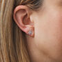 Sterling Silver Christmas Snowflake Stud Earrings, thumbnail 2 of 3