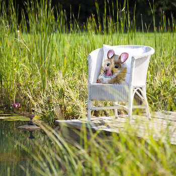 Inky Mouse Outdoor Cushion For Garden Furniture, 3 of 8