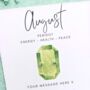 Sterling Silver August Birthstone Beaded Stretch Bracelet, thumbnail 6 of 6