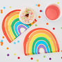 Multi Coloured Gold Foiled Rainbow Shaped Paper Napkins, thumbnail 1 of 3