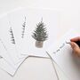 'Simple Christmas Tree' Pack Of Six Flat Notecards, thumbnail 5 of 5