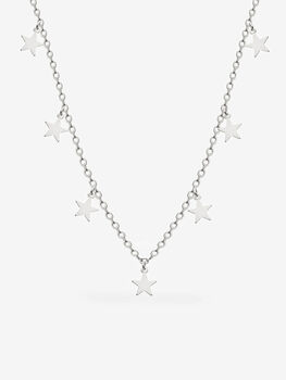 Sterling Silver Star Charm Choker Necklace Gift For Her, 4 of 4