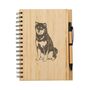 Personalised Japanese Shiba Inu Engraved Notebook, thumbnail 2 of 3