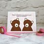 'Bears' Personalised Twin Girl New Baby / Birthday Card, thumbnail 3 of 4