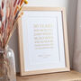 50 Years Together Foiled Gold Anniversary Timeline Print, thumbnail 1 of 3