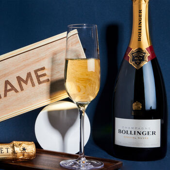 Bollinger Engraved Champagne Bottle And Truffle Gift Set, 2 of 5