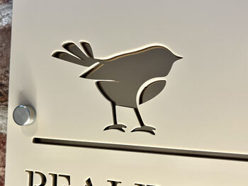 Personalised Bird Robin Design House Acrylic Number Sign, 2 of 9