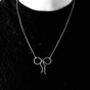 Sterling Silver Ribbon Necklace, thumbnail 2 of 4