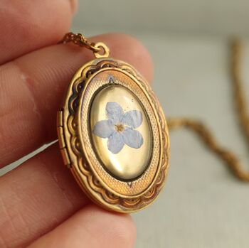 Victorian Forget Me Not Locket, 4 of 8