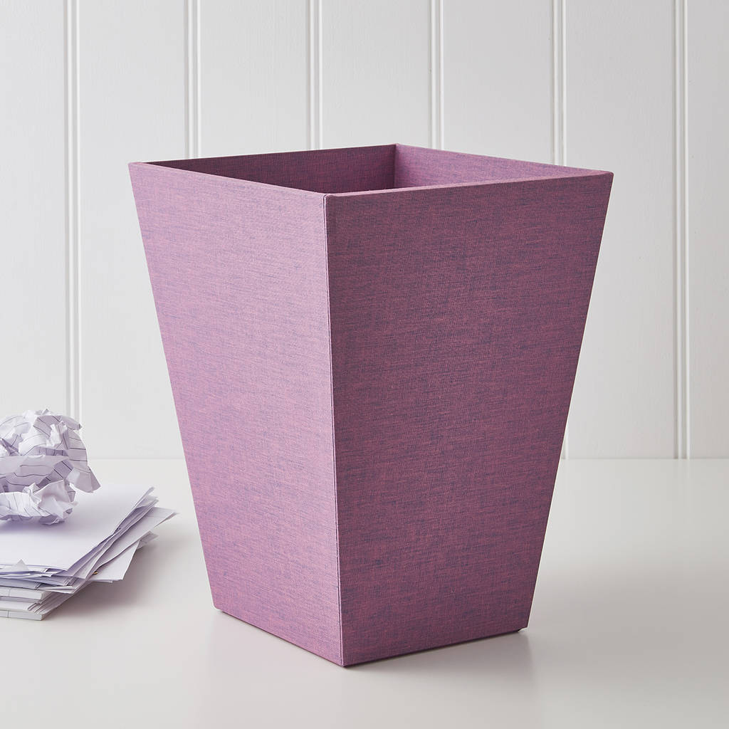 Luxury Waste Paper Bin In Linen By Harris & Jones