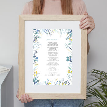 'Use Your Own Words' Personalised Floral Print, 2 of 5