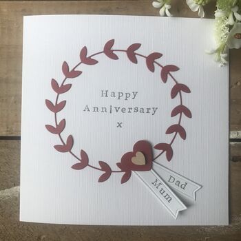 Personalised Heart Anniversary Card, 4 of 8