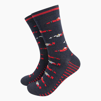 Classic Sports Cars Vehicles Men's Bamboo Socks Gift Box, 4 of 4