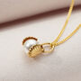 9ct Gold Pearl And Shell Charm Necklace, thumbnail 4 of 8