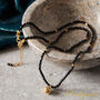 Black Spinel And Gold Charm Layering Necklace, thumbnail 7 of 8