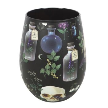 Gothic Skull Stemless Glass – Spooky Halloween Wine Glass, 3 of 5