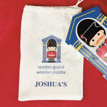 Personalised Childs London Guard Wooden Puzzle, 4 of 5