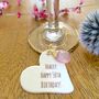 Personalised Birthday Drink Charm With Rose Quartz, thumbnail 1 of 2