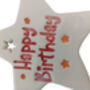 Ceramic Star Hanging Decoration – 'Happy Birthday' Gift, thumbnail 2 of 8