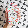 Red And Black Hearts Personalised Phone Case, thumbnail 1 of 4